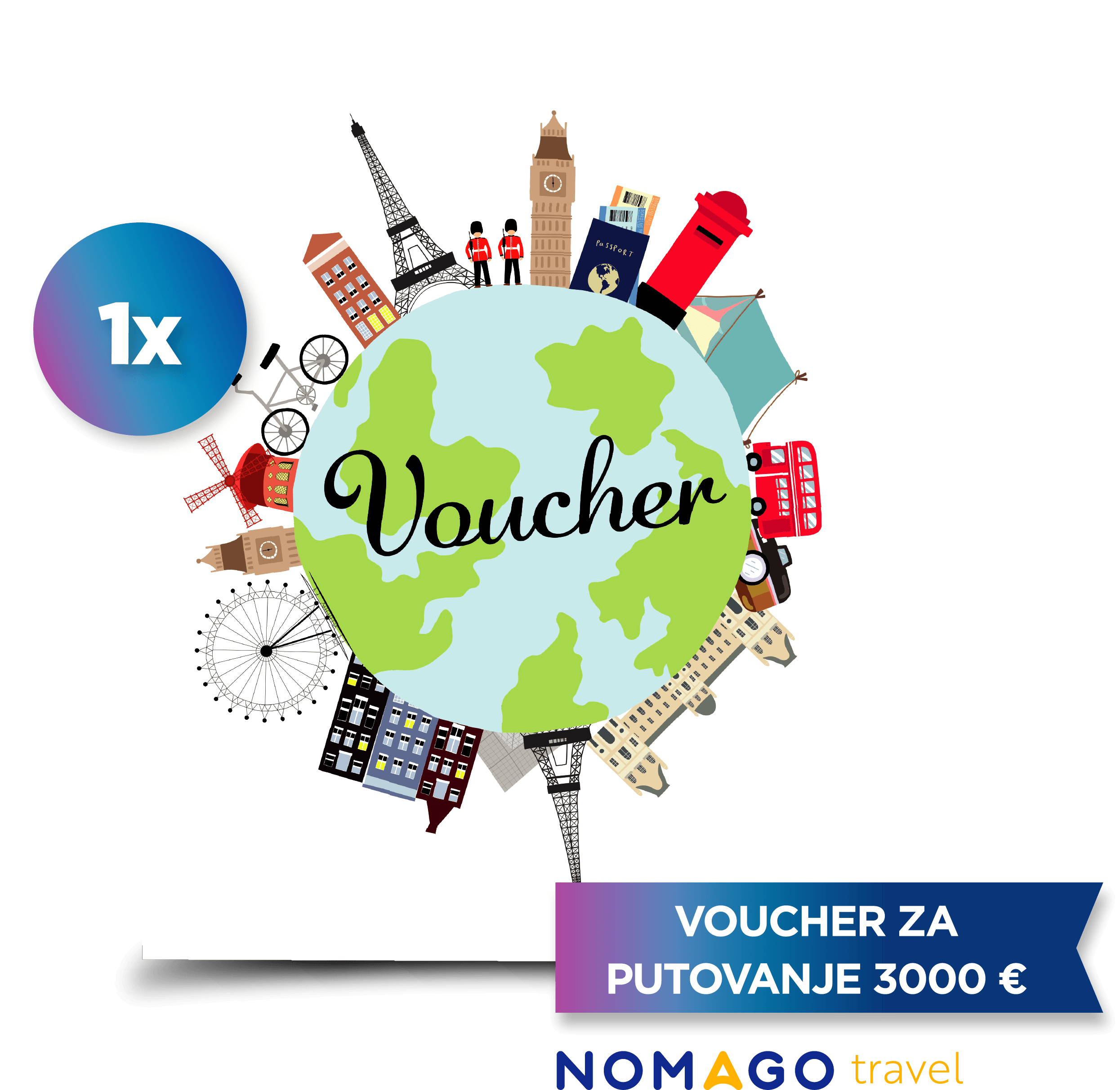 Voucher za putovanje iz snova u iznosu od 3000 €